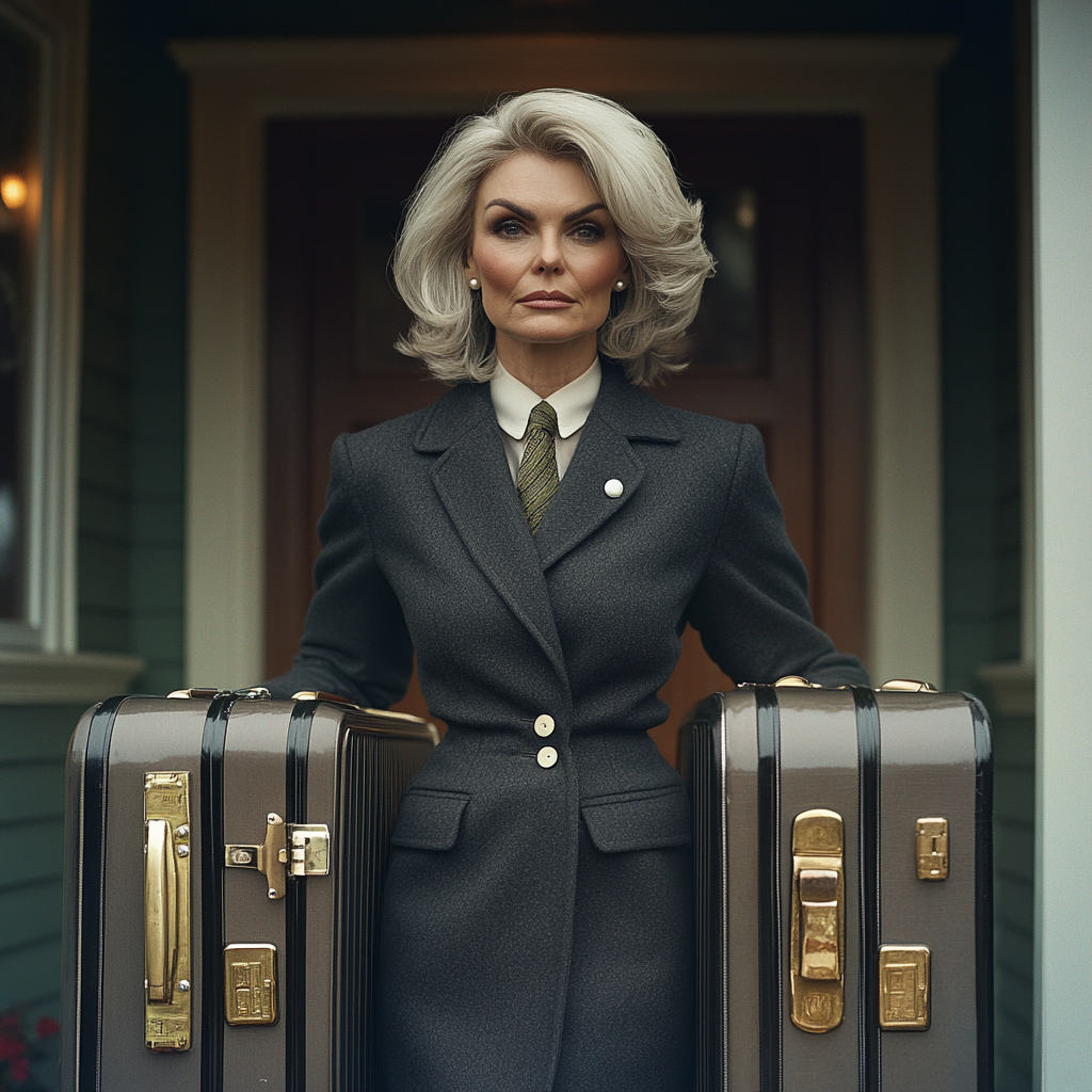 Une femme en colère qui part avec ses bagages | Source : Midjourney