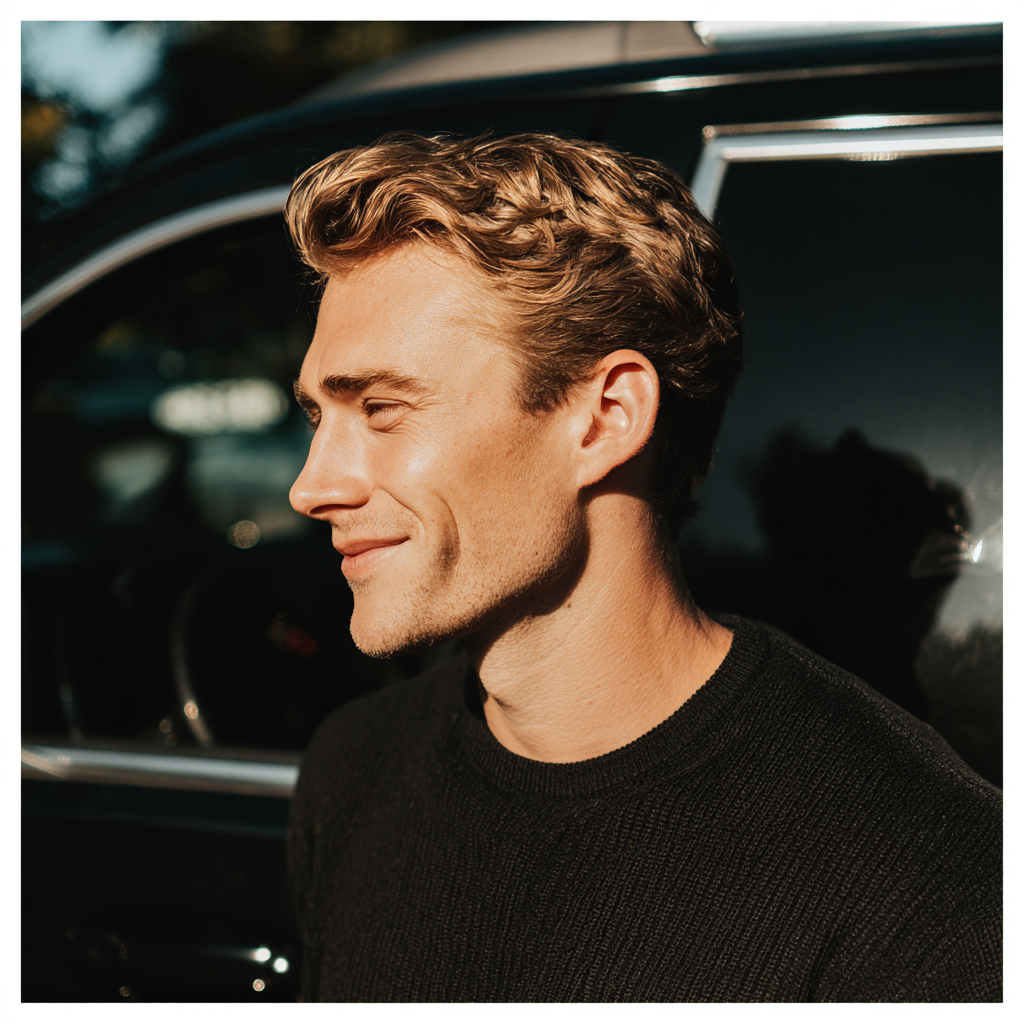 Gros plan sur un homme souriant | Source : Midjourney