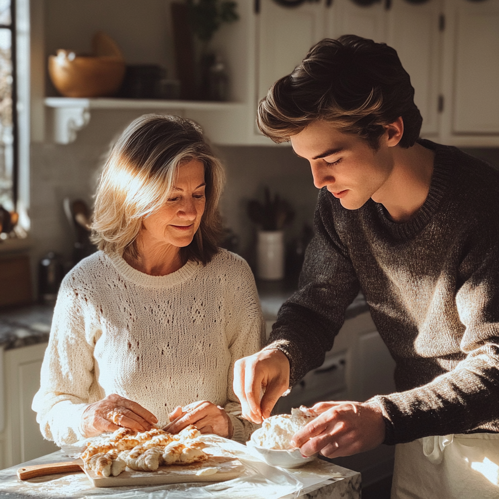 Un duo de pâtissiers mère et fils | Source : Midjourney