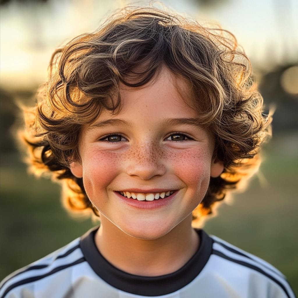 Un petit garçon souriant | Source : Midjourney