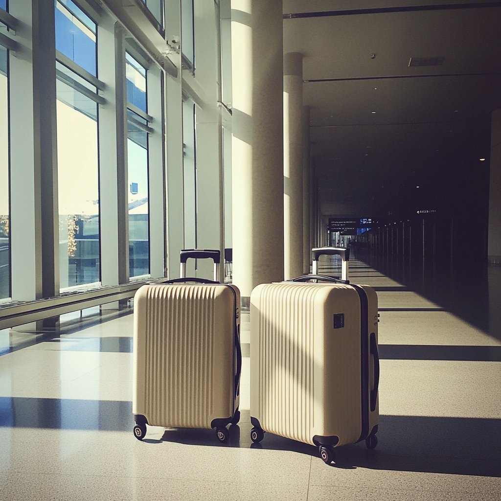 Bagages dans un aéroport | Source : Midjourney