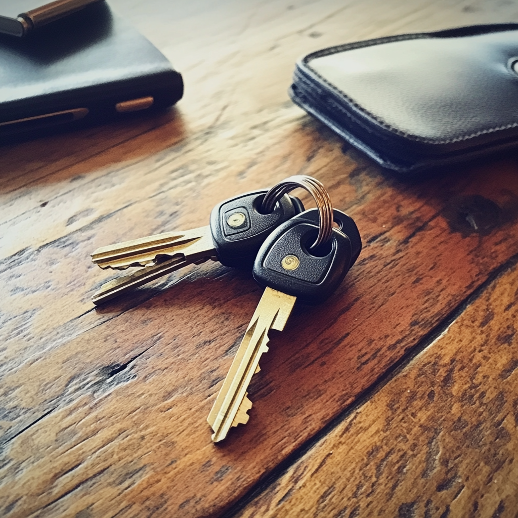 Clés de voiture sur une table | Source : Midjourney