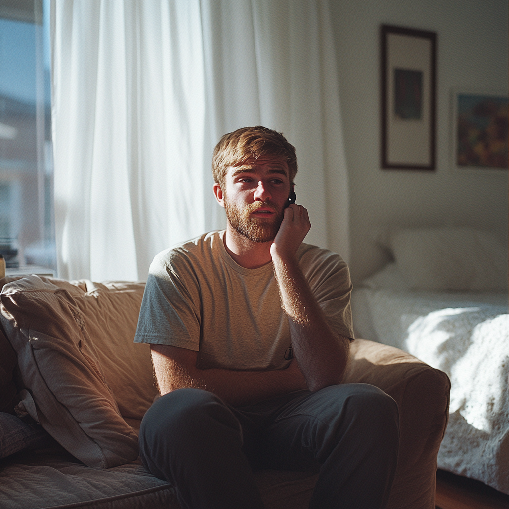 Un homme sur un appel | Source : Midjourney