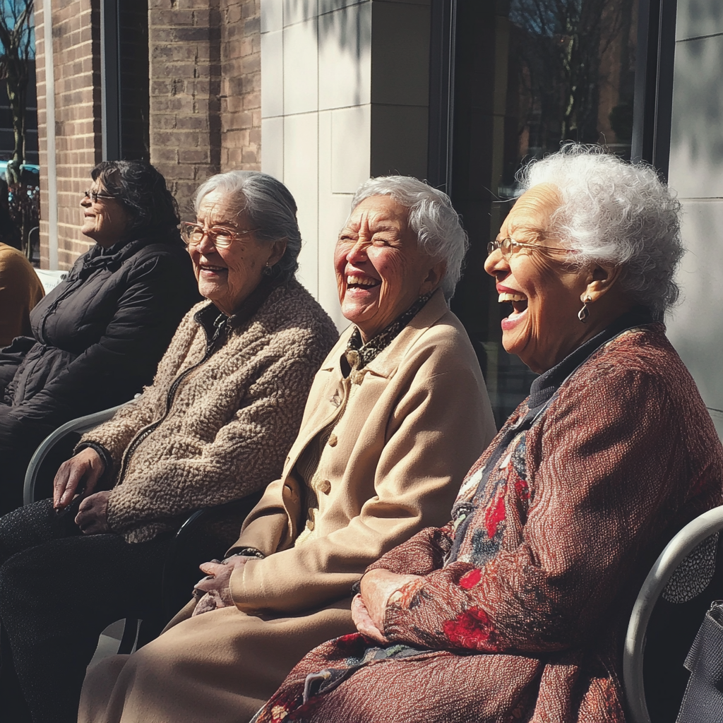 Un groupe de grands-mères assises ensemble | Source : Midjourney