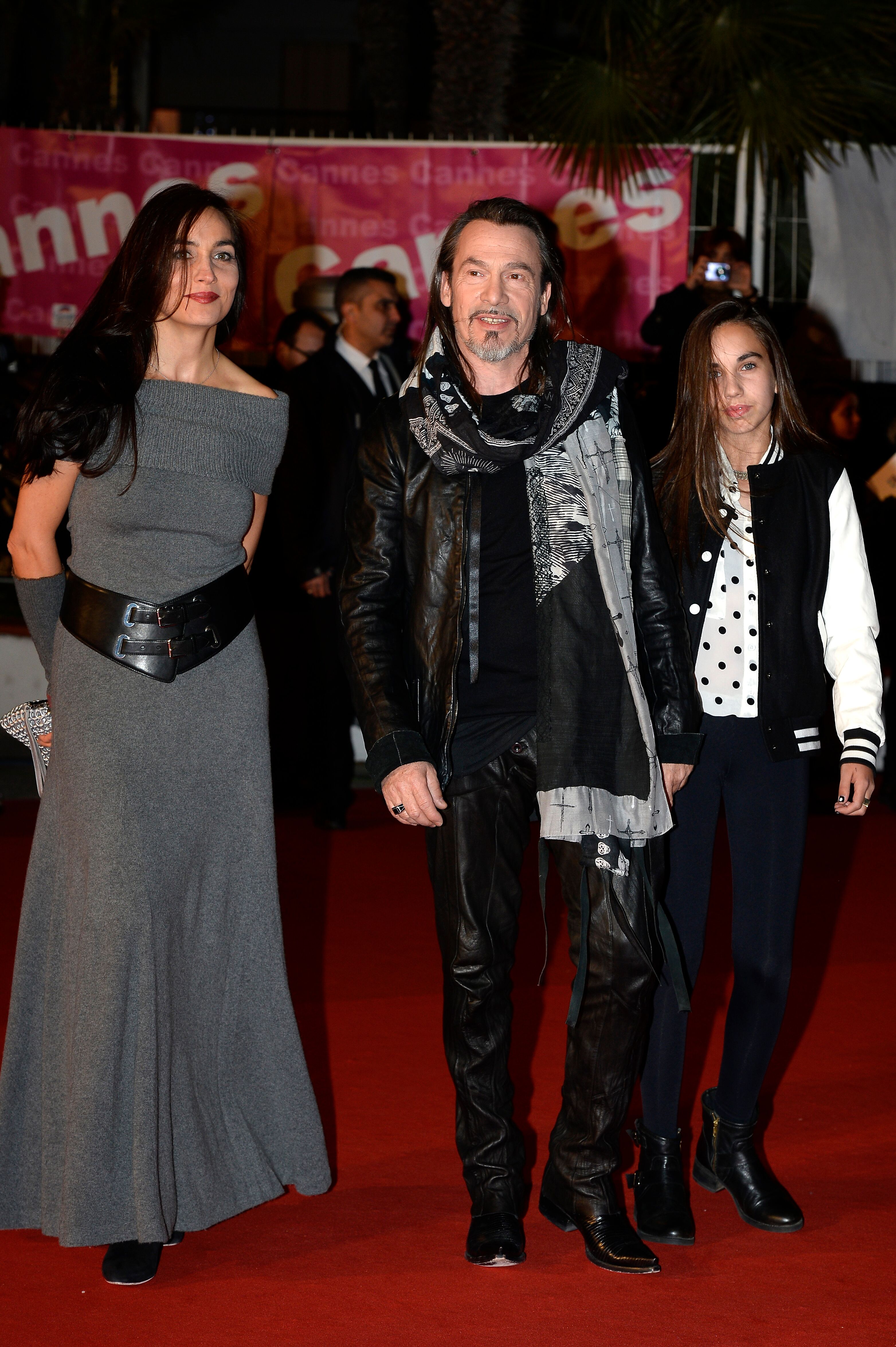 Florent Pagny, sa compagne Azucena et leur fille Aël. l Source : Getty Images