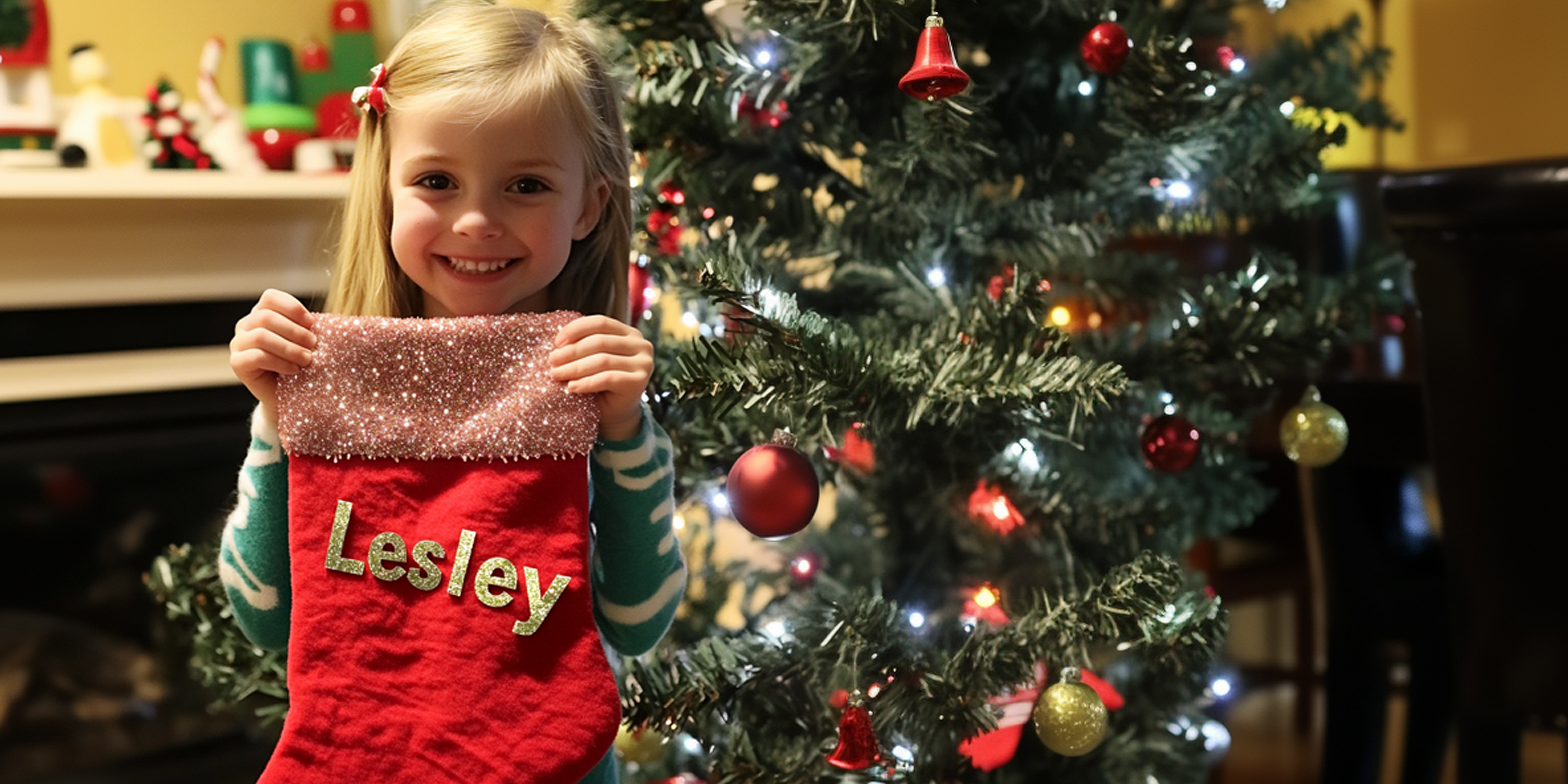 Une petite fille joyeuse tenant un bas de Noël | Source : AmoMama