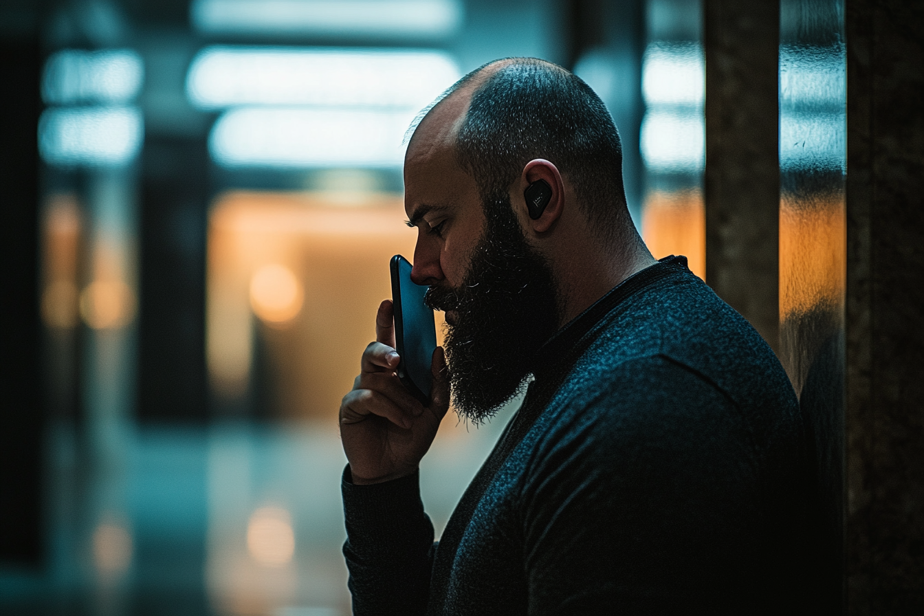 Un homme au téléphone | Source : Midjourney