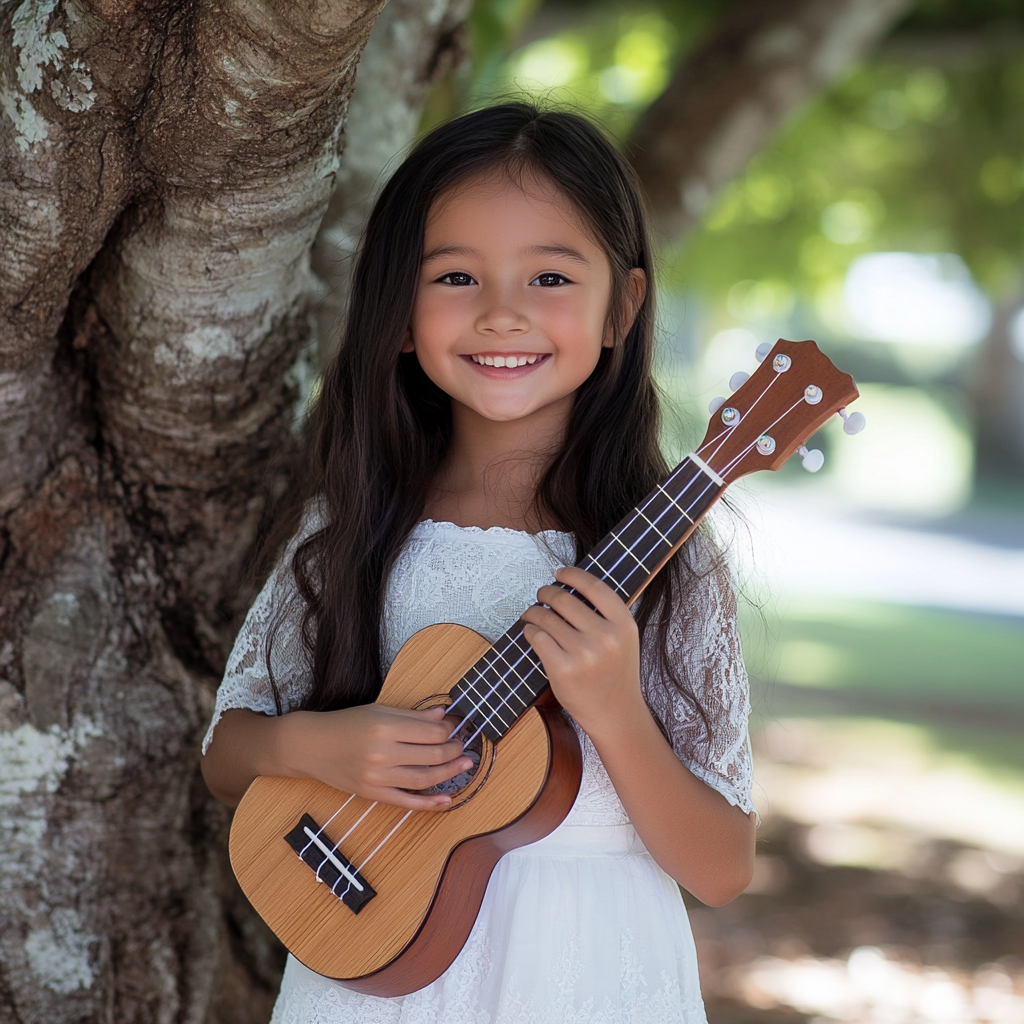 Une petite fille souriante | Source : Midjourney