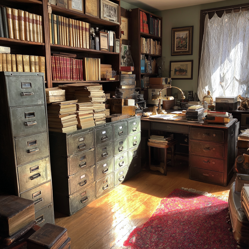 Des casiers métalliques dans une pièce | Source : Midjourney