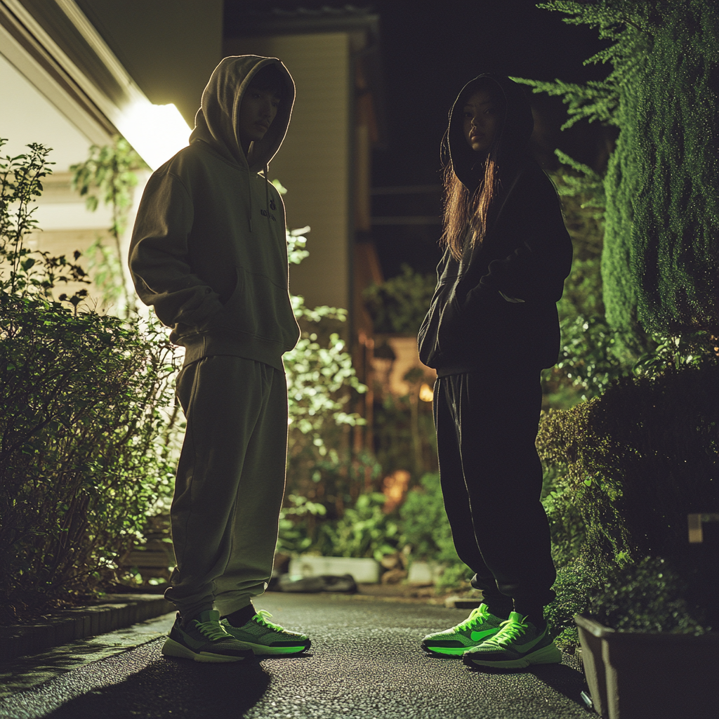 Un couple se faufile dans un jardin | Source : Midjourney