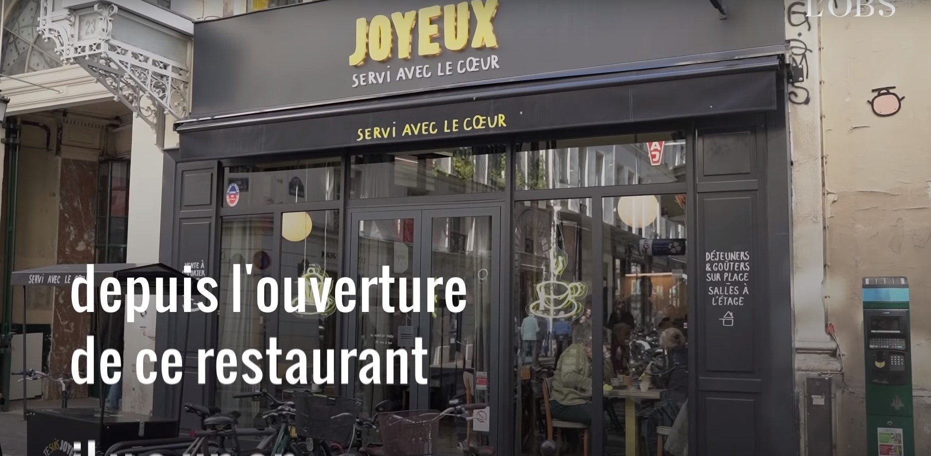 Le restaurant "Le Joyeux". l Source: YouTube/L'Obs