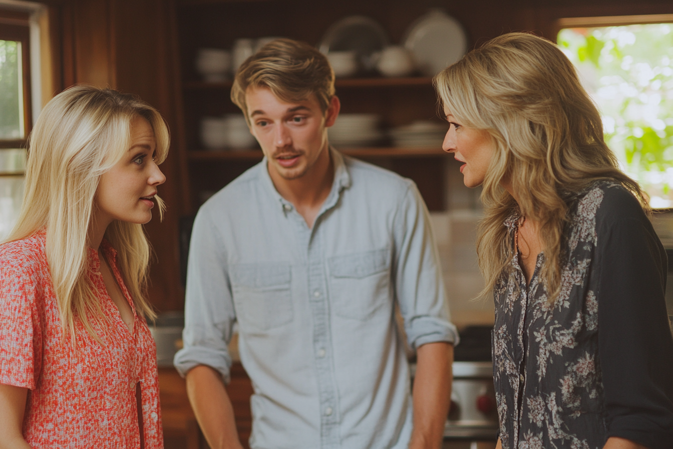 Trois personnes dans une cuisine | Source : Midjourney