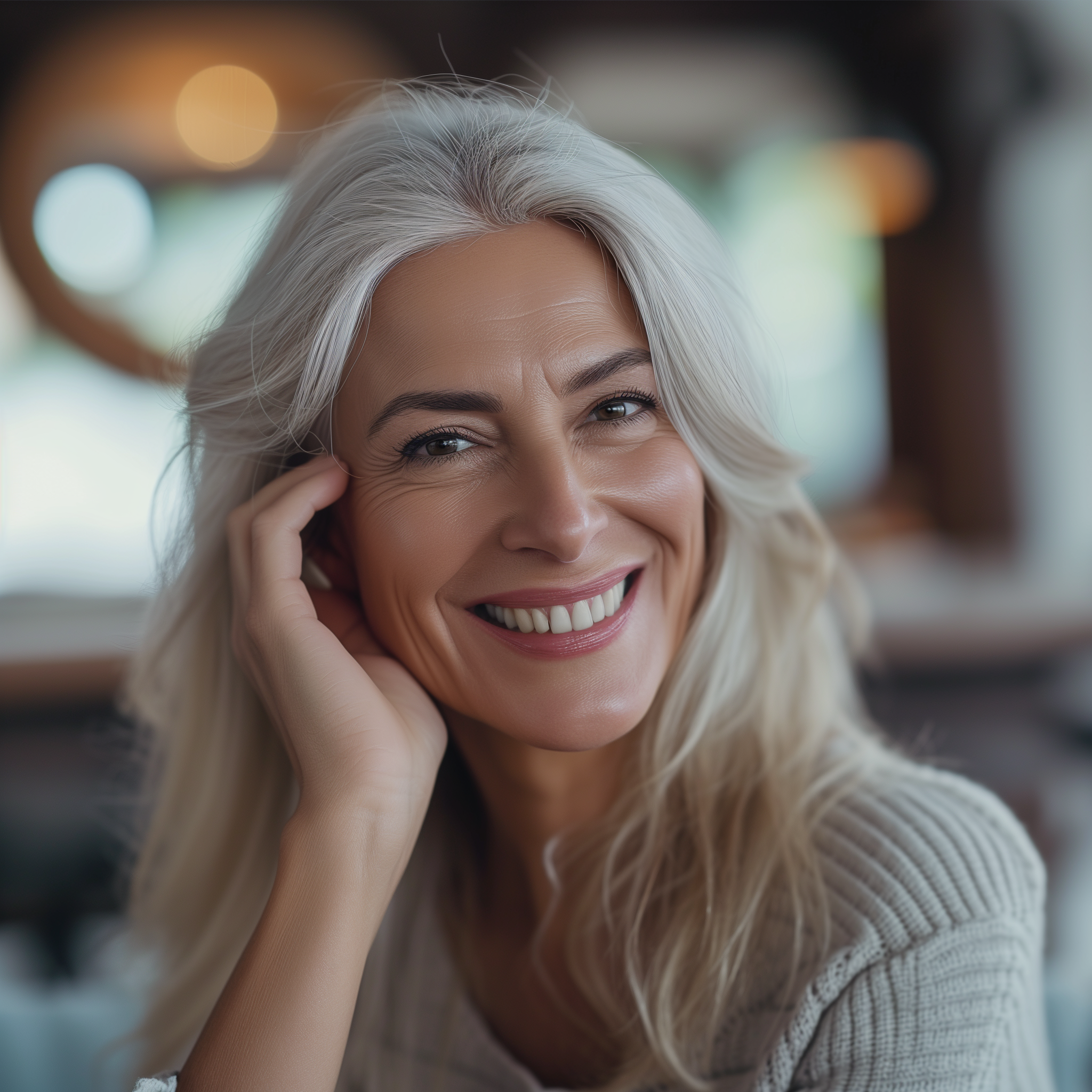 Une femme âgée souriante | Source : Midjourney