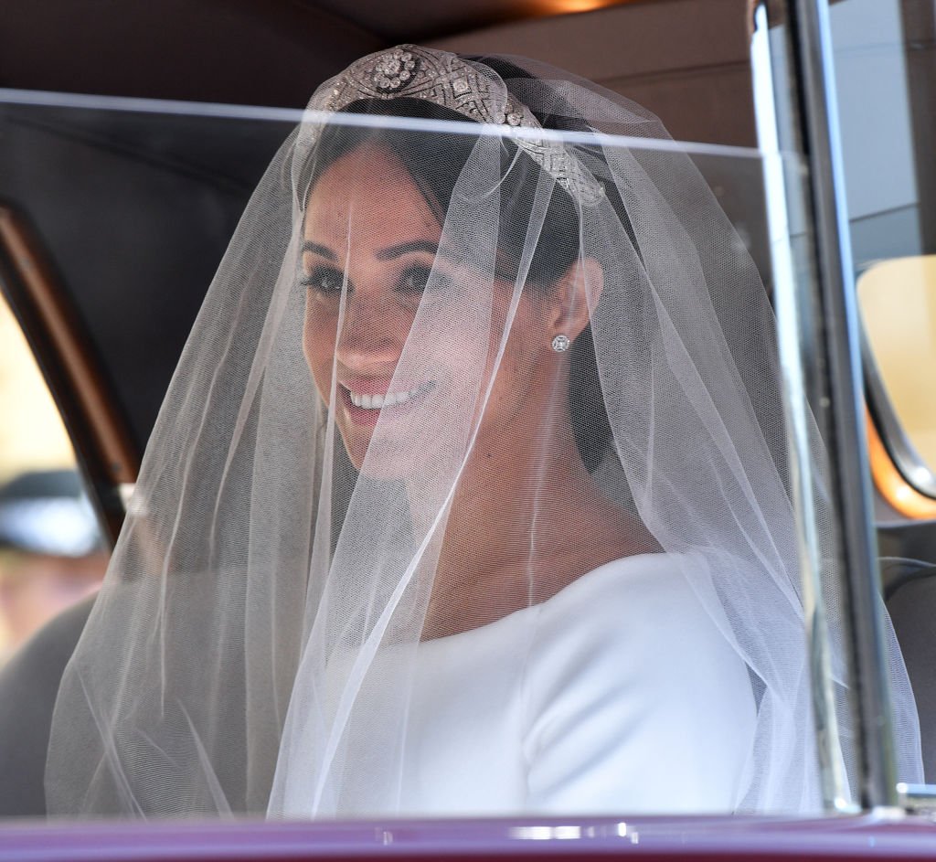 Meghan Markle dans sa robe de mariée. l Source : Getty Images