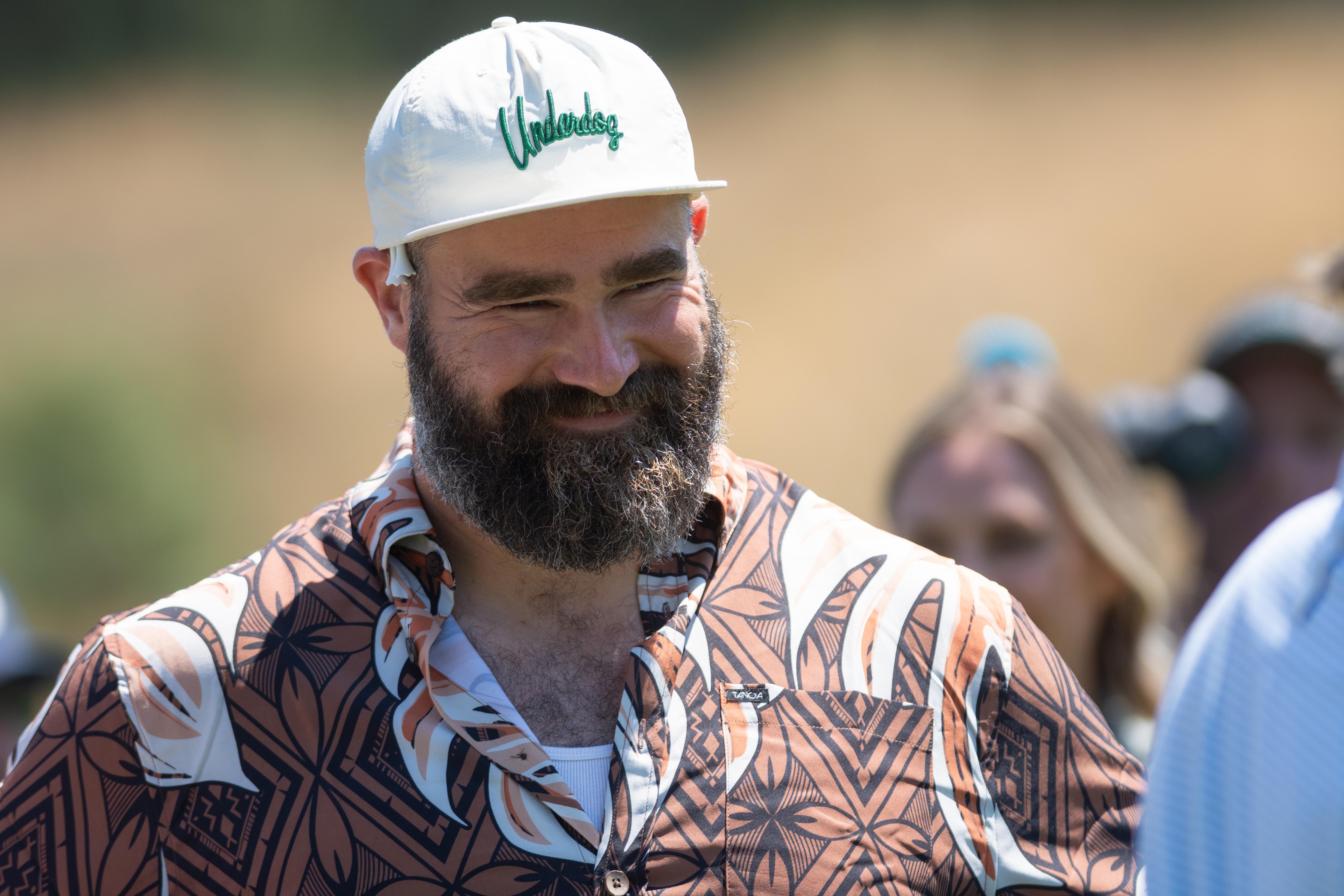 Jason Kelce au championnat de golf des célébrités de l'ACC au terrain de golf Edgewood Tahoe, le 11 juillet 2024, à Stateline, Nevada | Source : Getty Images