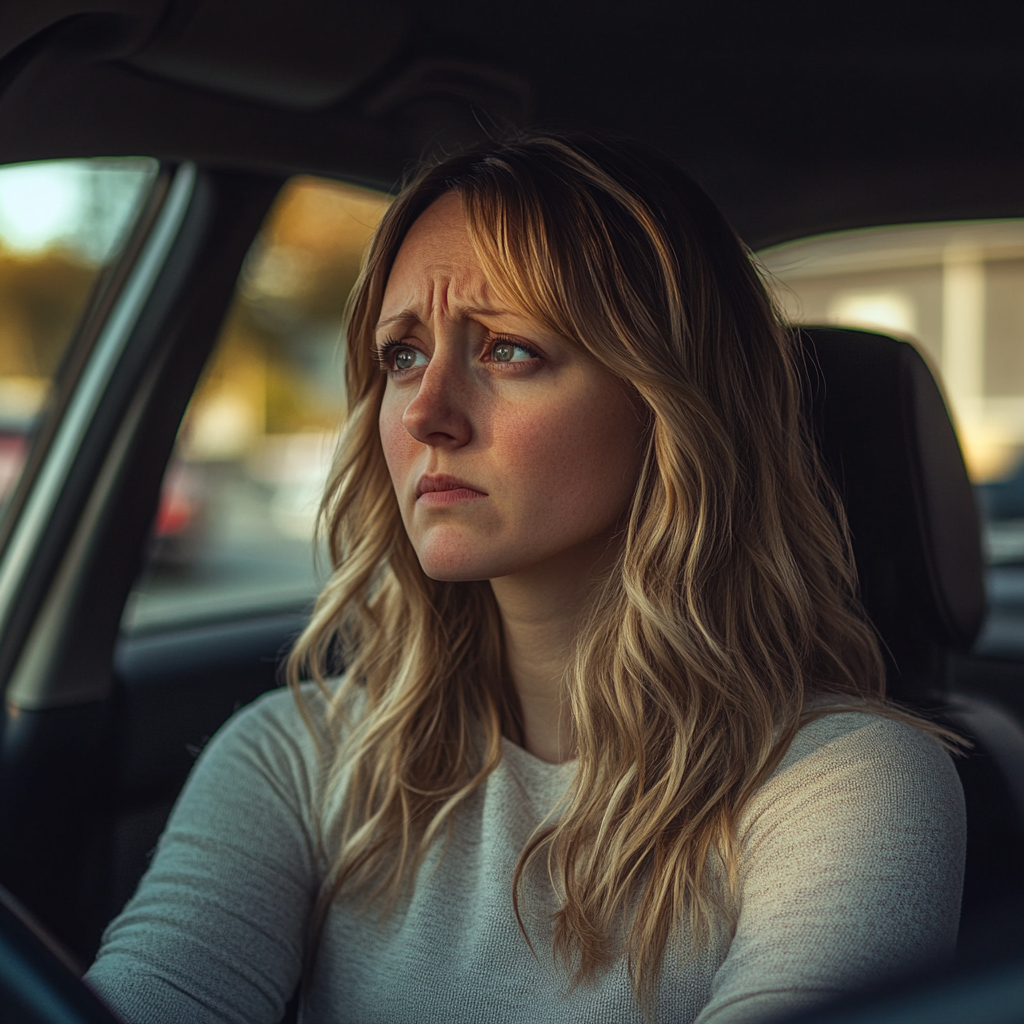 Un gros plan d'une femme conduisant une voiture | Source : Midjourney