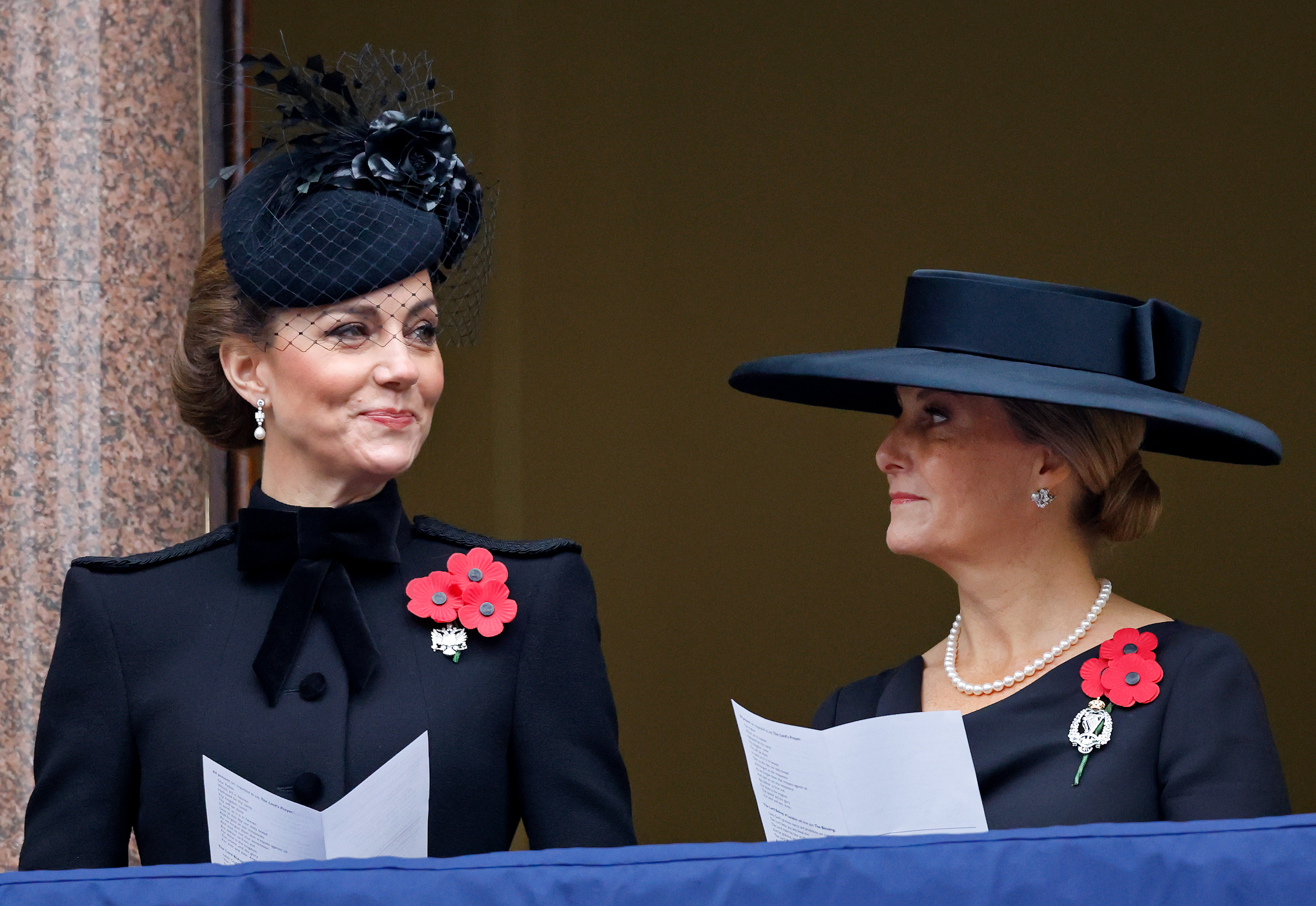 Catherine, princesse de Galles, et Sophie, duchesse d'Édimbourg, assistent au service national annuel du souvenir | Source : Getty Images