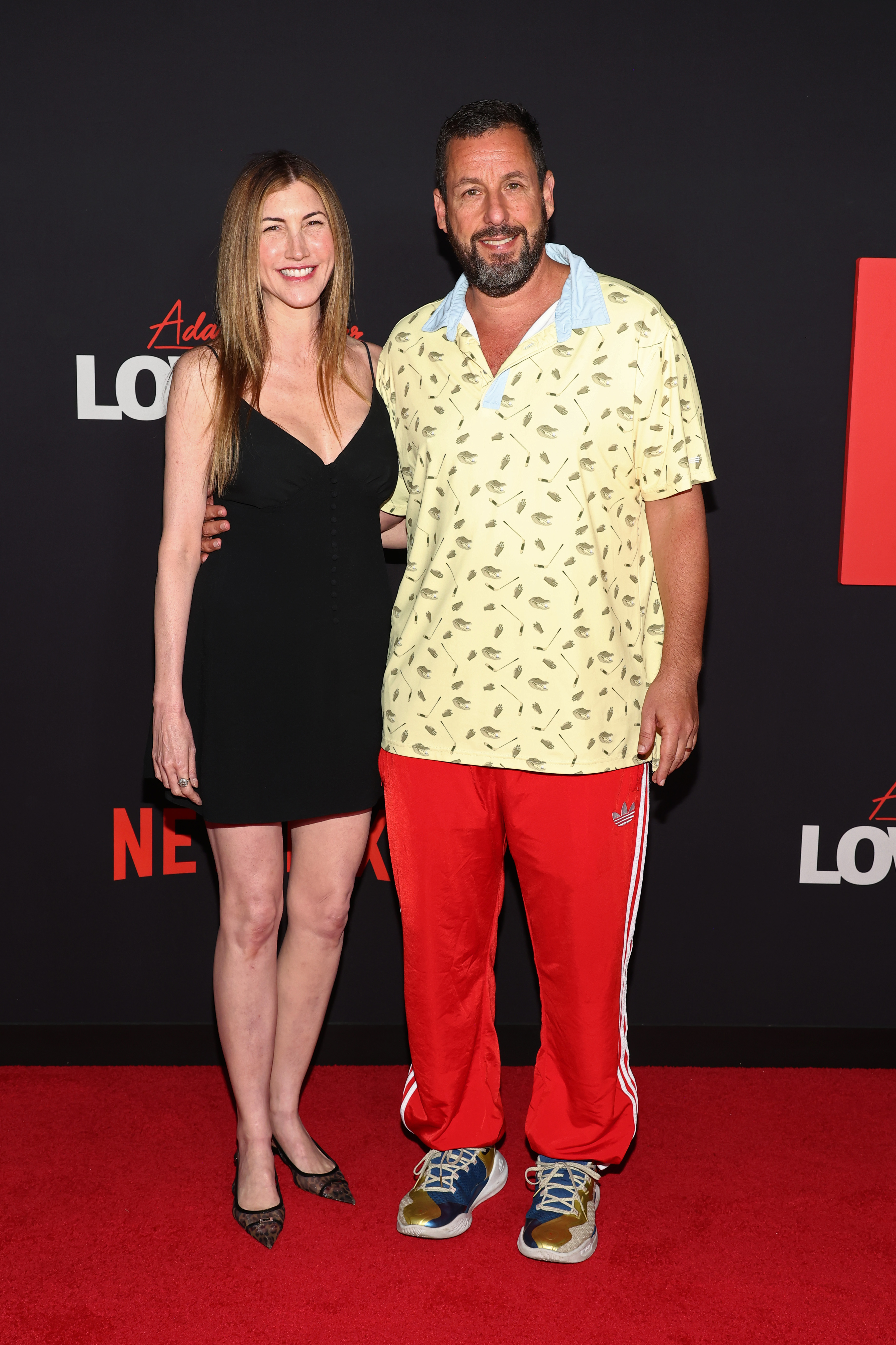 Jackie et Adam Sandler lors de la projection spéciale "Adam Sandler : Love You" à New York le 20 août 2024 | Source : Getty Images