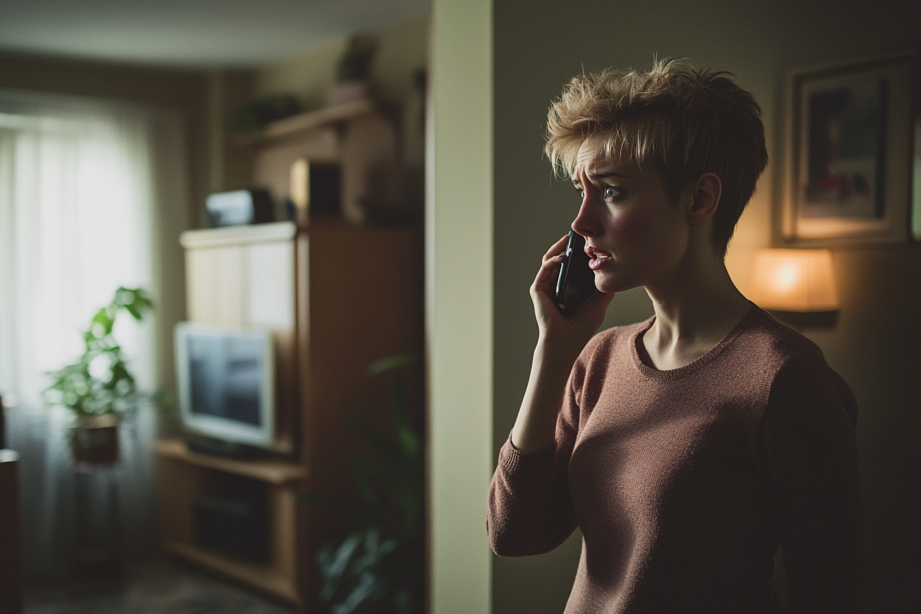 Une femme qui passe un appel téléphonique | Source : Midjourney