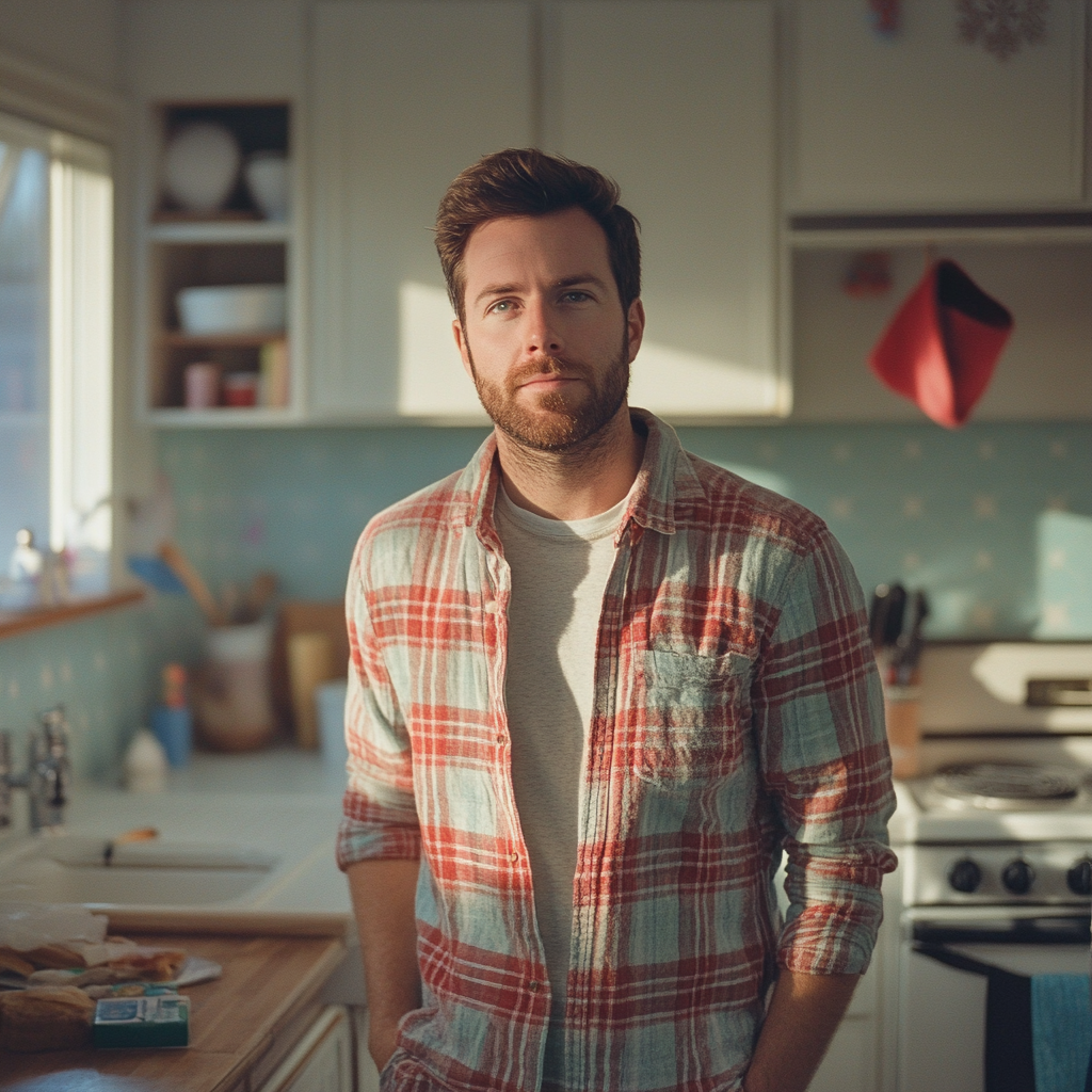 Un homme debout dans une cuisine | Source : Midjourney