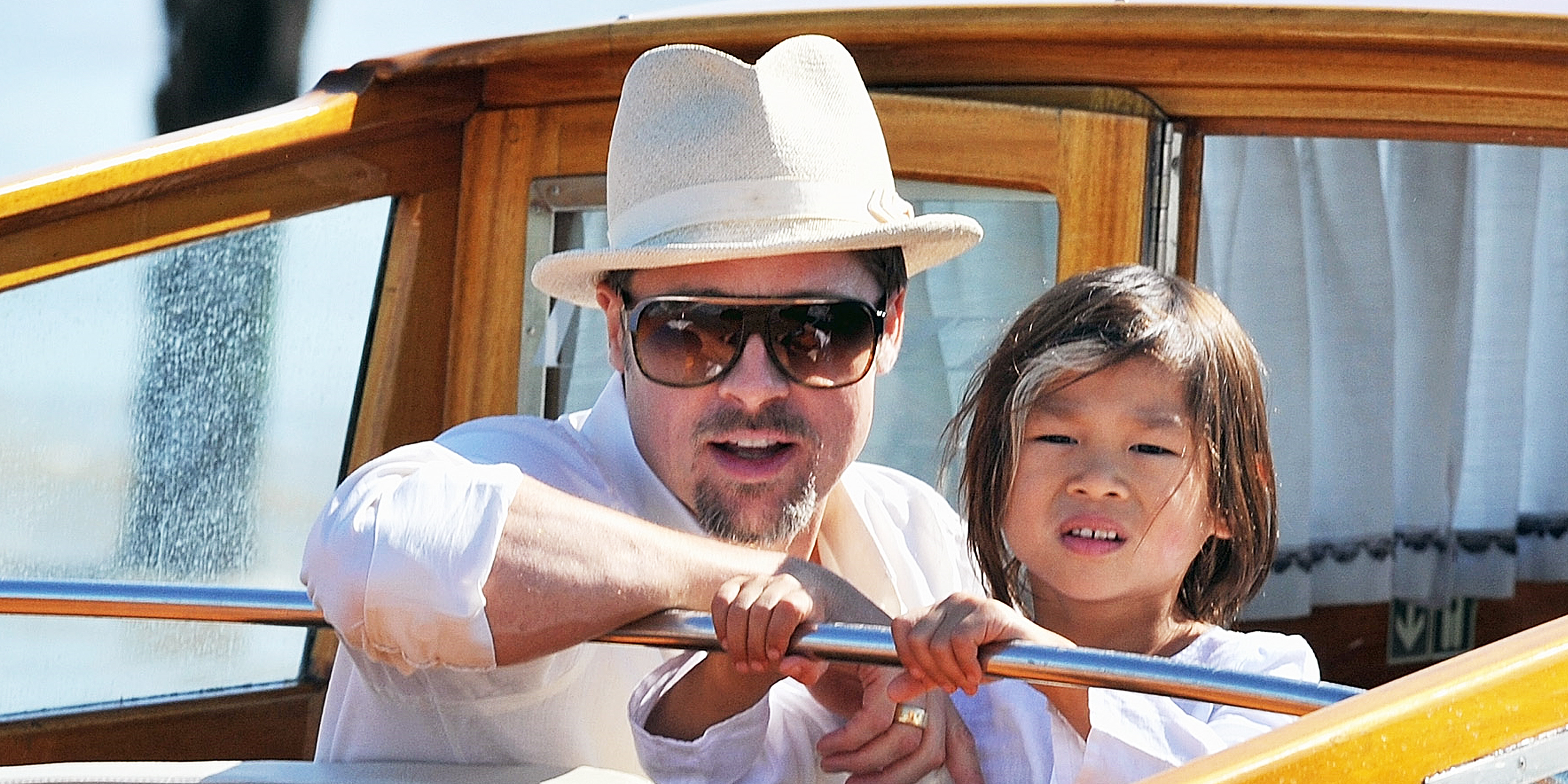 Brad Pitt et Pax Jolie-Pitt | Source : Getty Images
