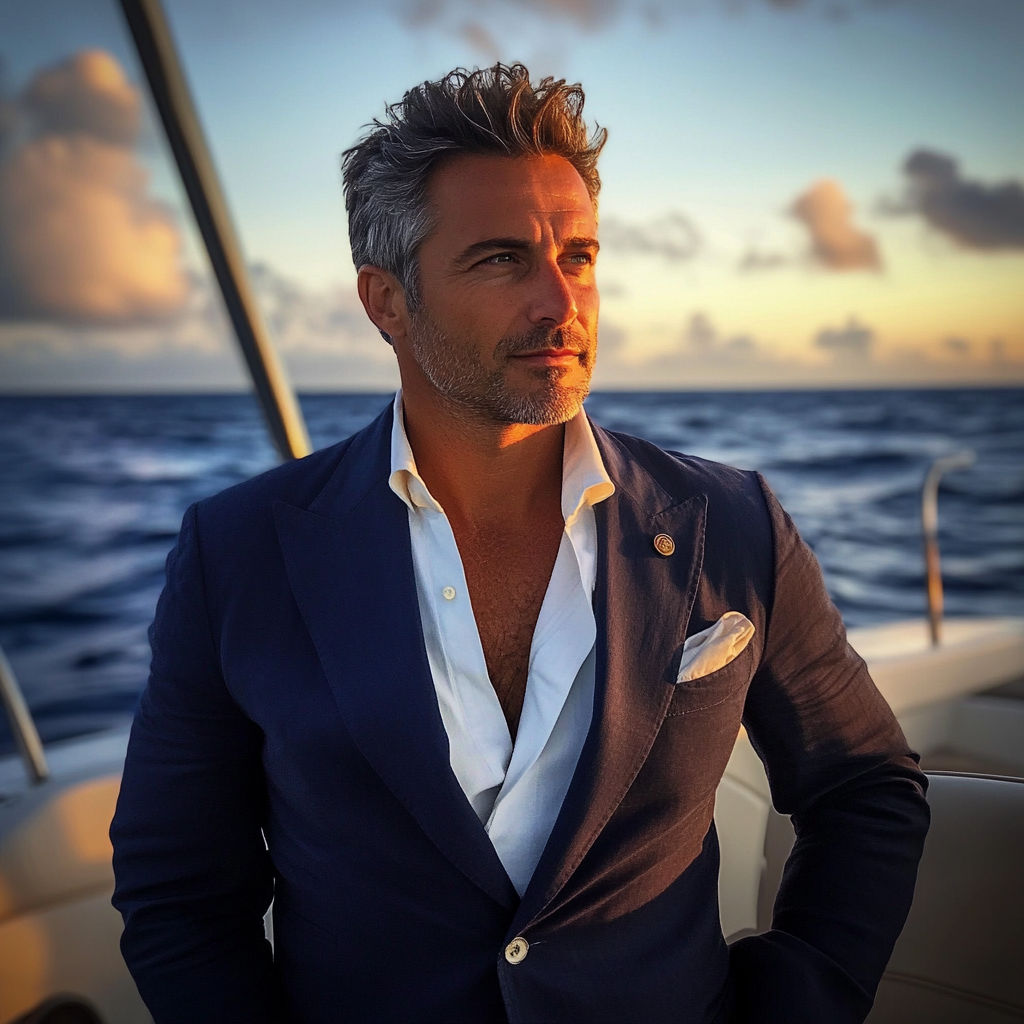 Un homme sur un yacht | Source : Midjourney