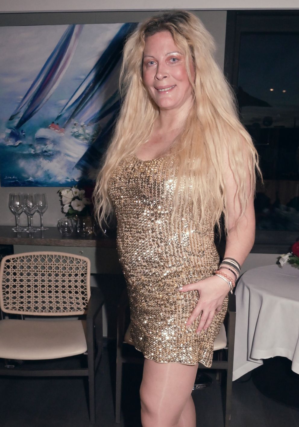 Loana Petrucciani (de l'émission de téléréalité Le Loft) assiste à la fête d'anniversaire de Massimo Gargia à l'Hôtel de Paris à Saint-Tropez, le 20 août 2022, en France I Source : Getty Images
