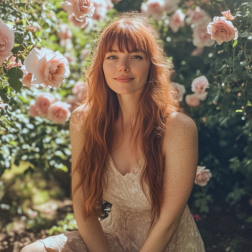 Une femme dans son jardin | Source : Midjourney