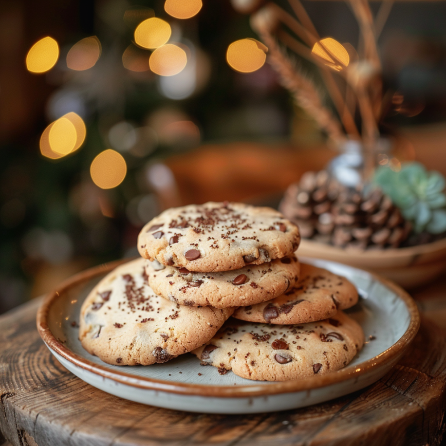 Des biscuits cuits au four sur une assiette | Source : Midjourney