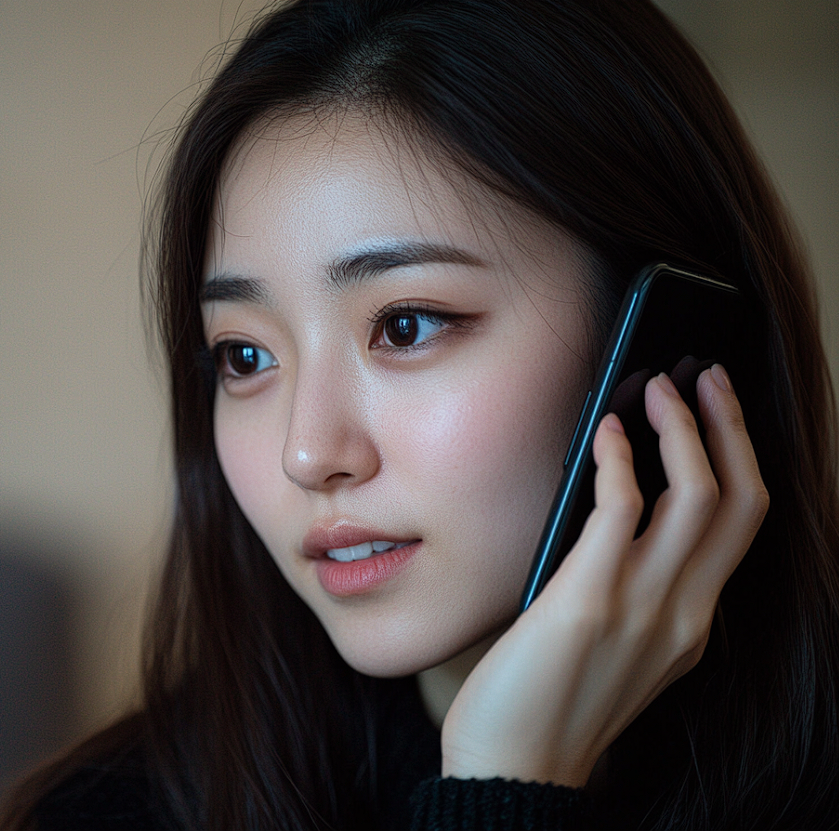 Une femme qui parle au téléphone | Source : Midjourney