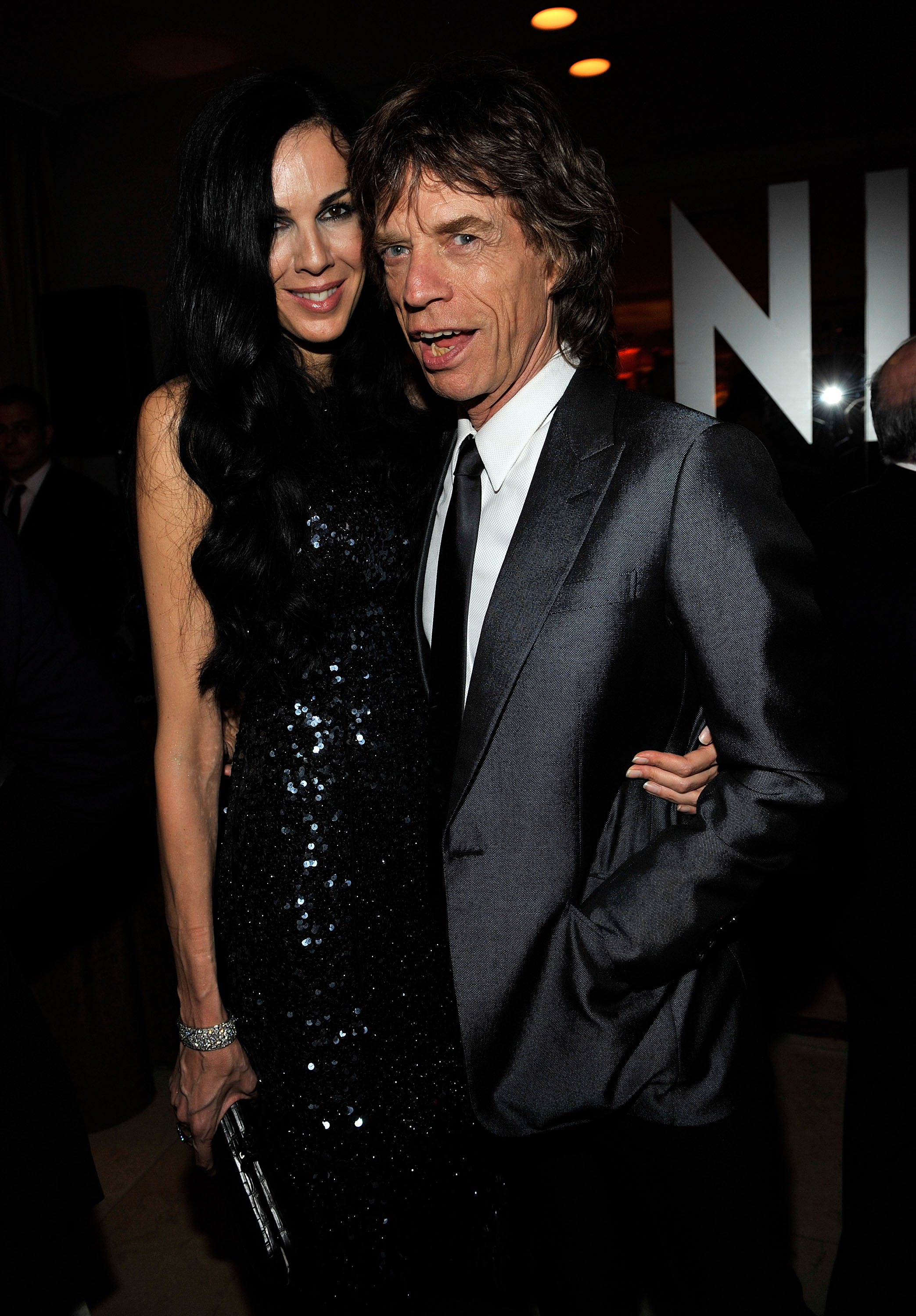 L'Wren Scott et Mick Jagger à la soirée des Oscars 2009 de Vanity Fair, le 22 février 2009, à West Hollywood, en Californie. | Source : Getty Images