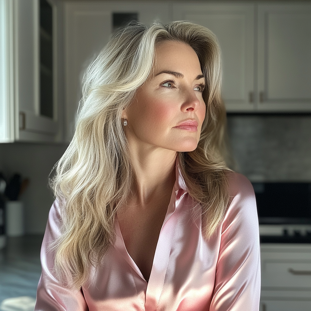 Une femme debout dans une cuisine | Source : Midjourney