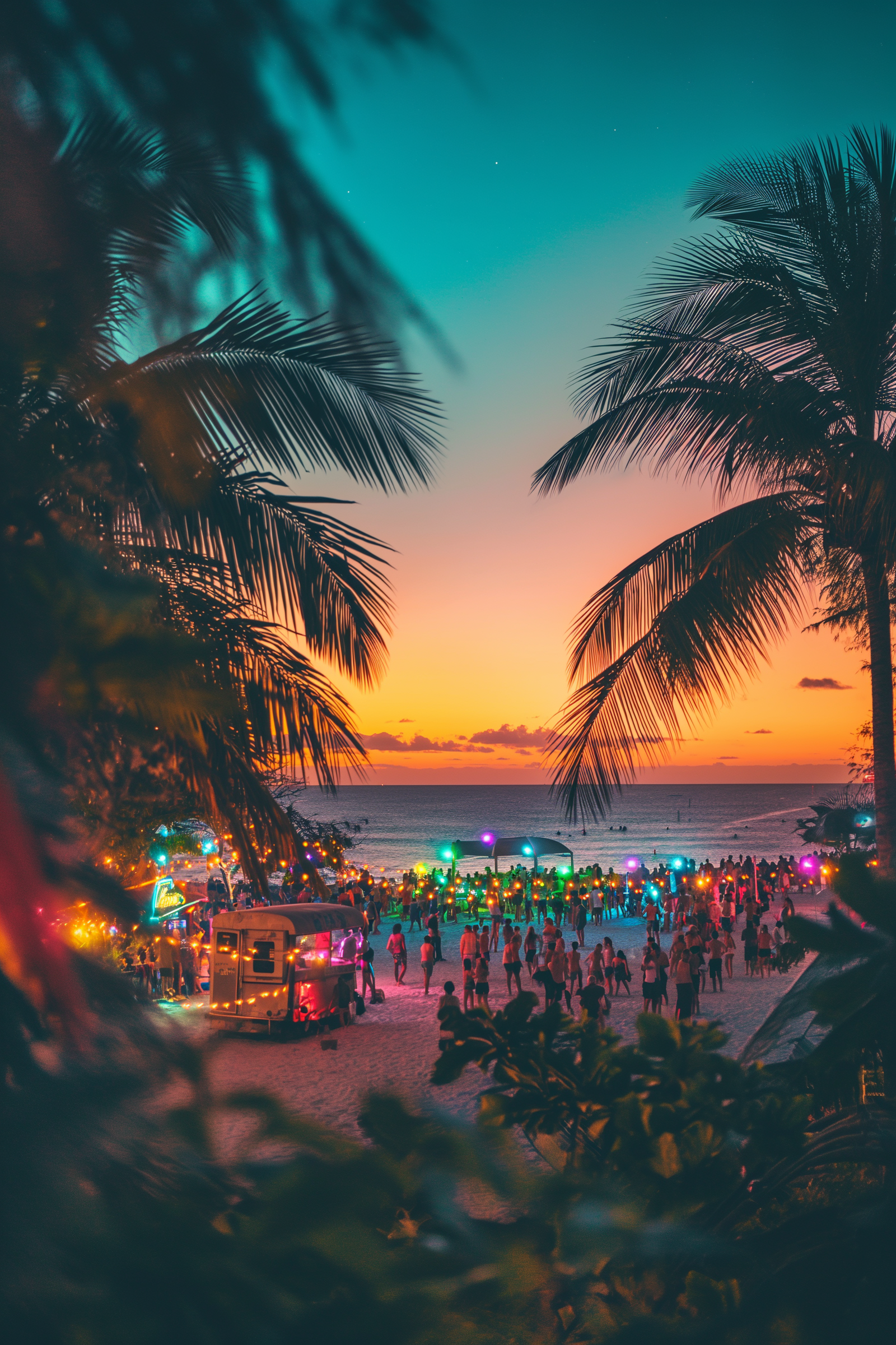 Une fête sur la plage | Source : Midjourney