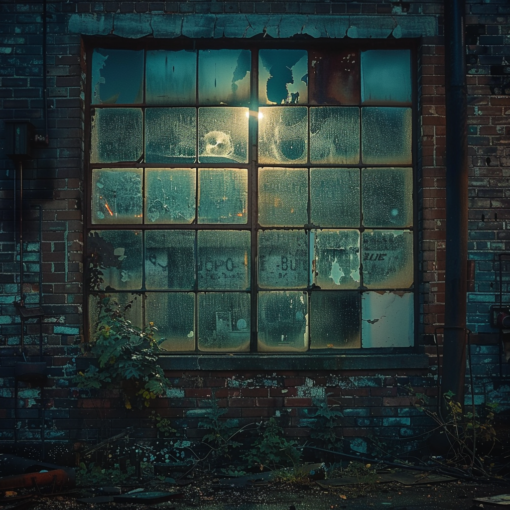 Fenêtres en verre dans un bâtiment en briques | Source : Midjourney