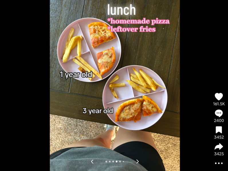 Ce que la maman de deux enfants a donné à manger à ses filles pour le déjeuner, posté le 8 août 2023 | Source : TikTok/ourlittlekrew