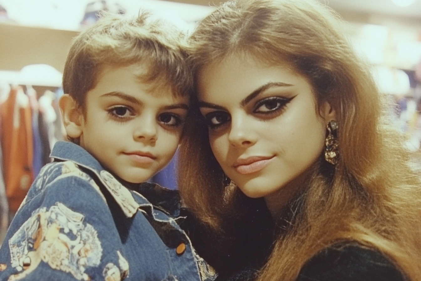 Une femme avec son fils en train de faire des courses | Source : Midjourney