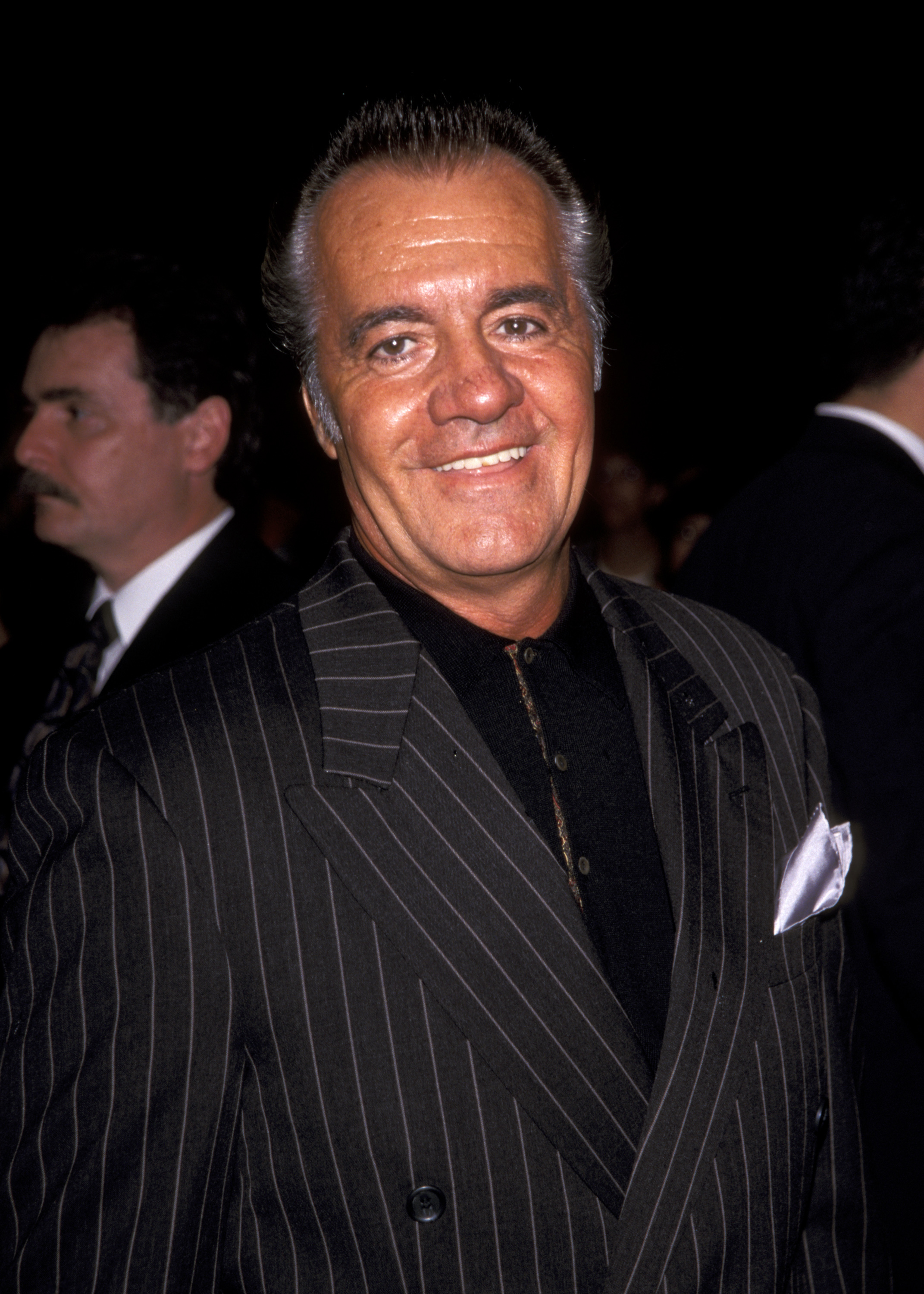 Tony Sirico a purgé une peine à la prison de Sing Sing avant de se lancer dans sa carrière d'acteur. Sur cette photo, on le voit à l'avant-première de