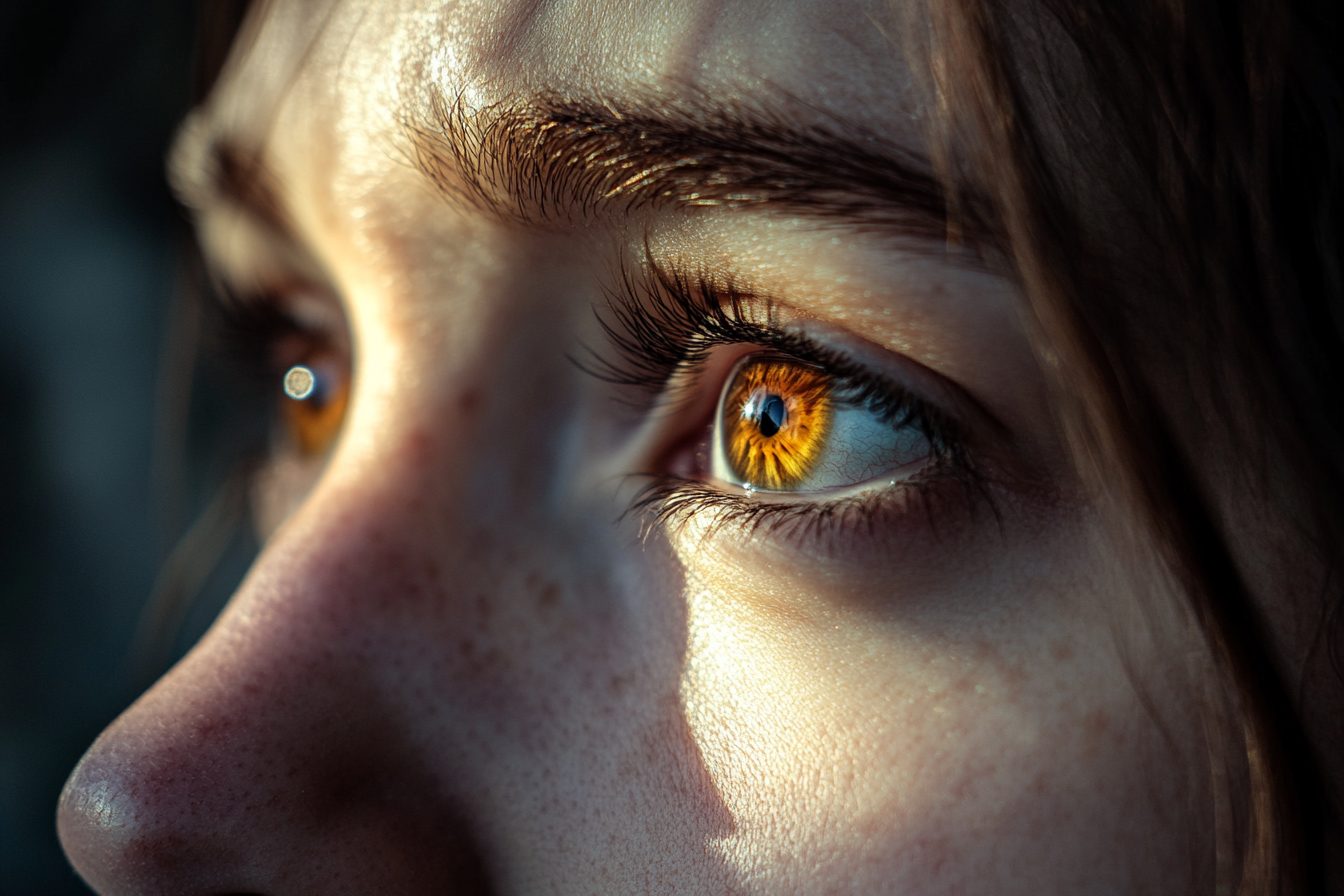 Les yeux d'une jeune femme choquée | Source : Midjourney