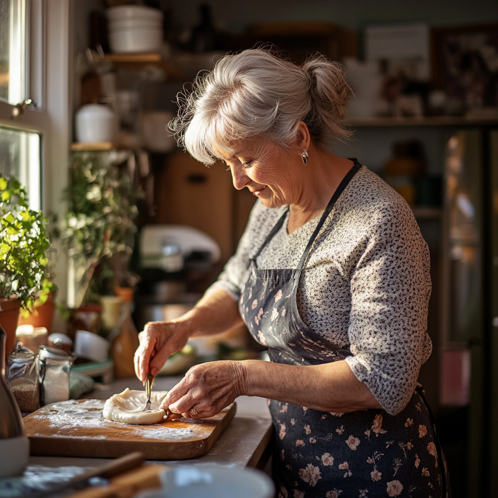 Une femme qui fait de la pâtisserie | Source : Midjourney