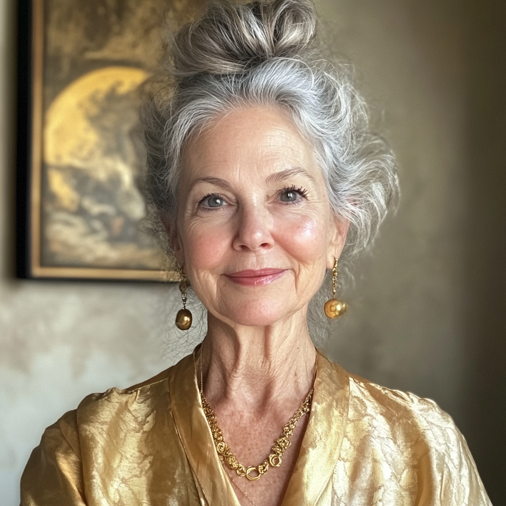 Une femme âgée souriante | Source : Midjourney
