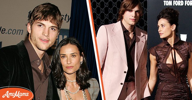 Les anciens amants Demi Moore et Ashton Kutcher sur une photo ensemble lors d'un événement. | Photo : Getty Images