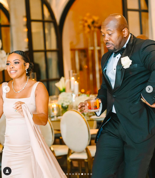 Guests dancing at LeToya Luckett and Taleo Coles' wedding, Les invités au mariage de LeToya Luckett et Taleo Coles, posté le 1er août 2024 | Source : Instagram/valeisha