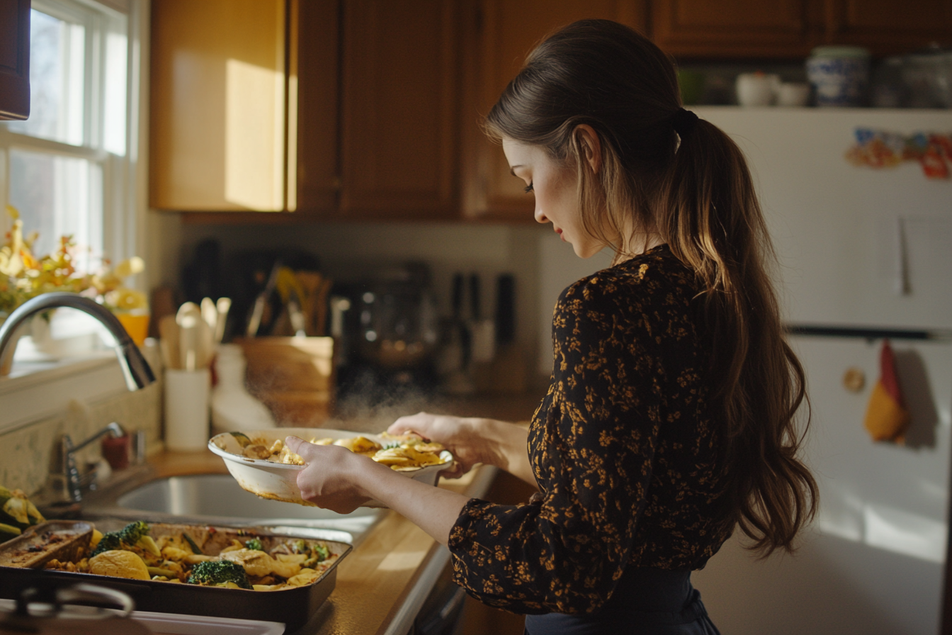 Une femme en train de cuisiner | Source : Midjourney