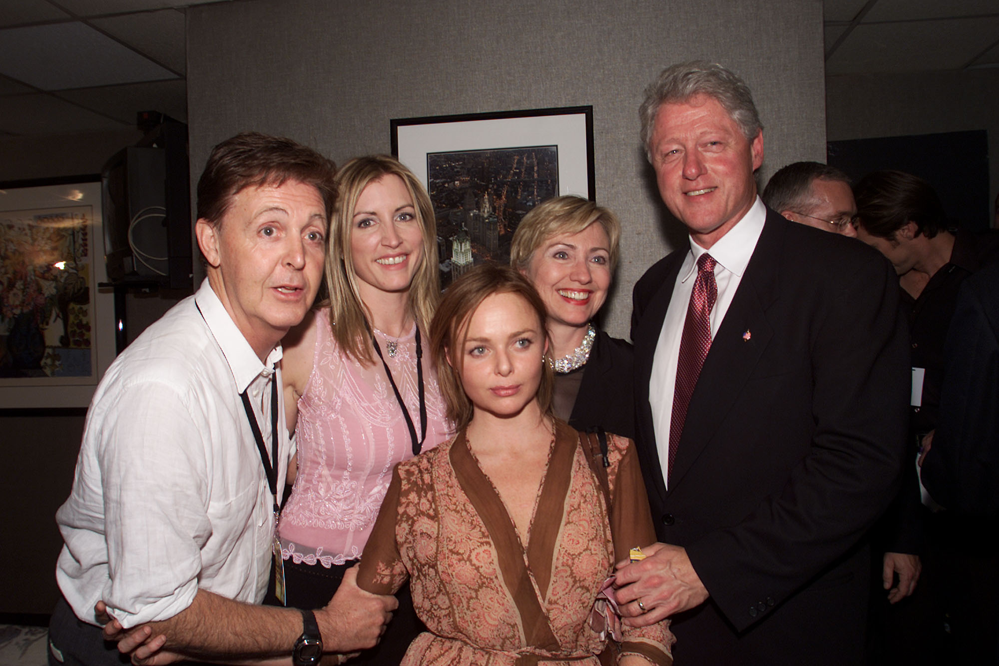 Paul McCartney, Heather Mills, Stella McCartney et Hillary et Bill Clinton lors du concert pour la ville de New York à New York le 20 octobre 2001 | Source : Getty Images
