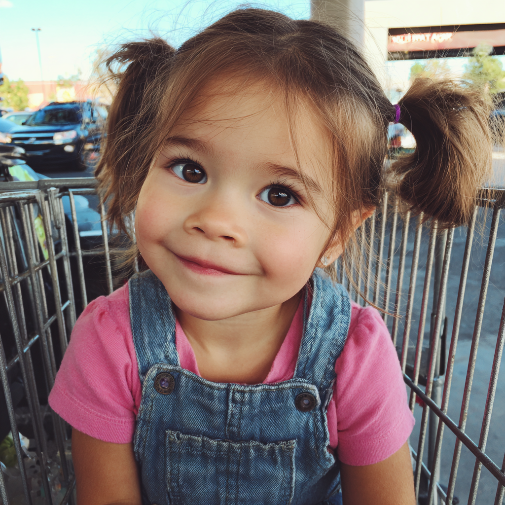 Gros plan sur une petite fille souriante | Source : Midjourney