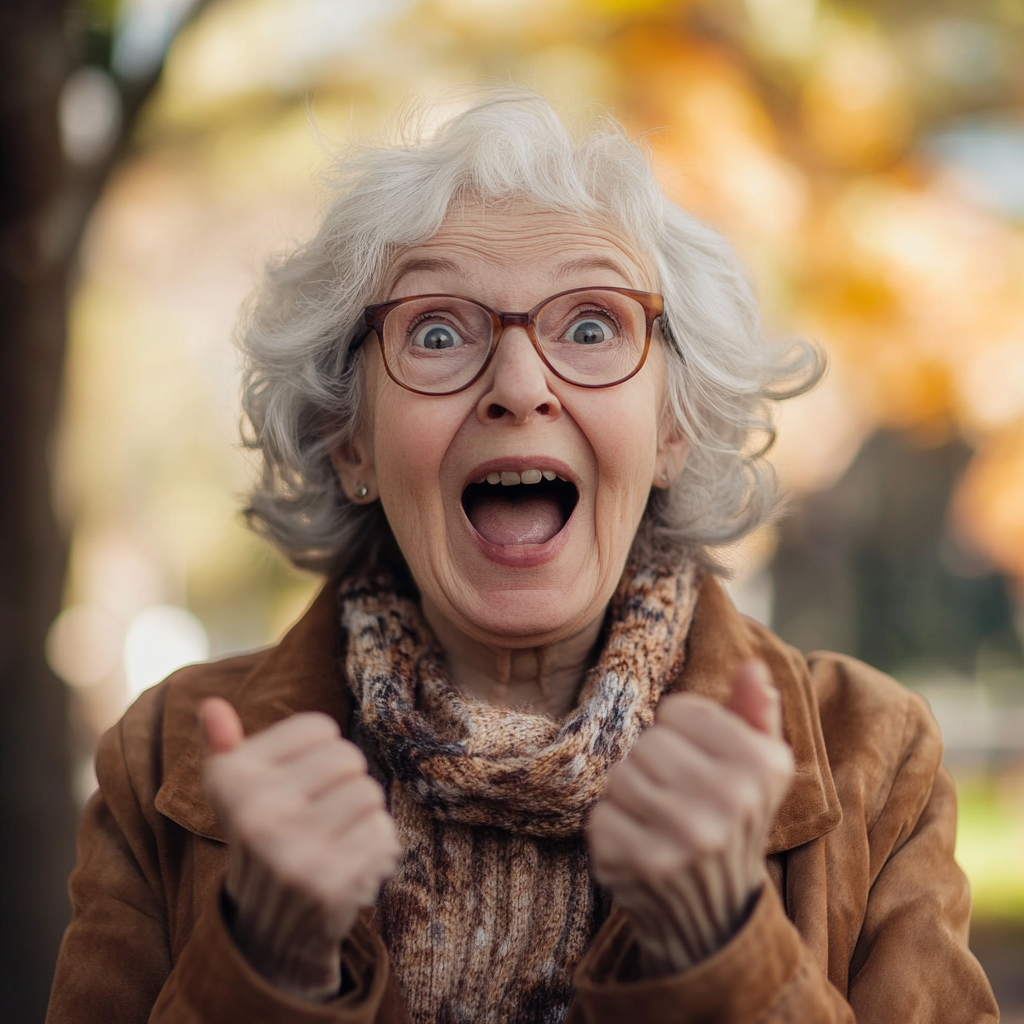 Une femme âgée heureuse | Source : Midjourney