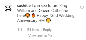 Un commentaire de fans tiré du post de Kensington Palace. | Photo : instagram.com/kensingtonroyal