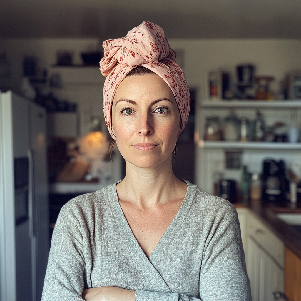 Une femme debout dans une cuisine | Source : Midjourney