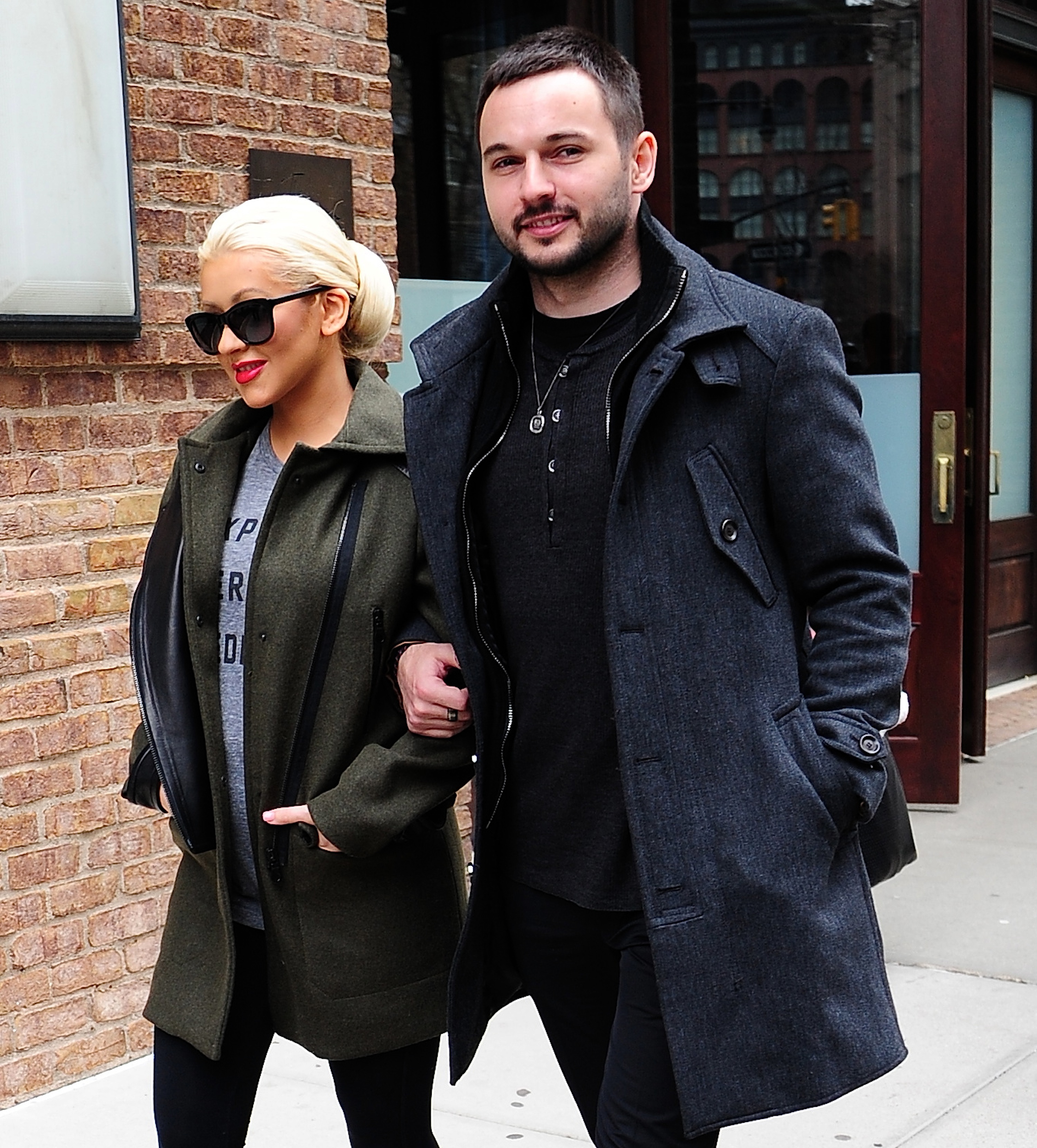 Christina Aguilera et Matthew Rutler repérés lors d'une sortie à New York le 17 avril 2014. | Source : Getty Images