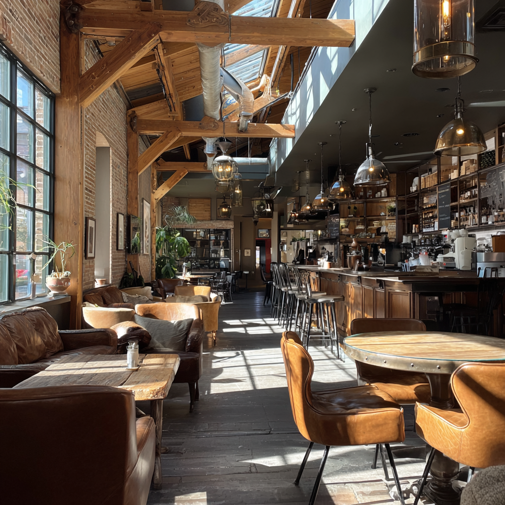 L'intérieur d'un café | Source : Midjourney